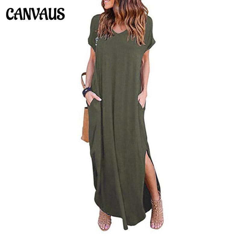 Plus Size 5XL Sexy Women Dress Summer 2022 Solid Casual Short Sleeve Maxi Dress For Women Long DressLady Dresses cm dark grey