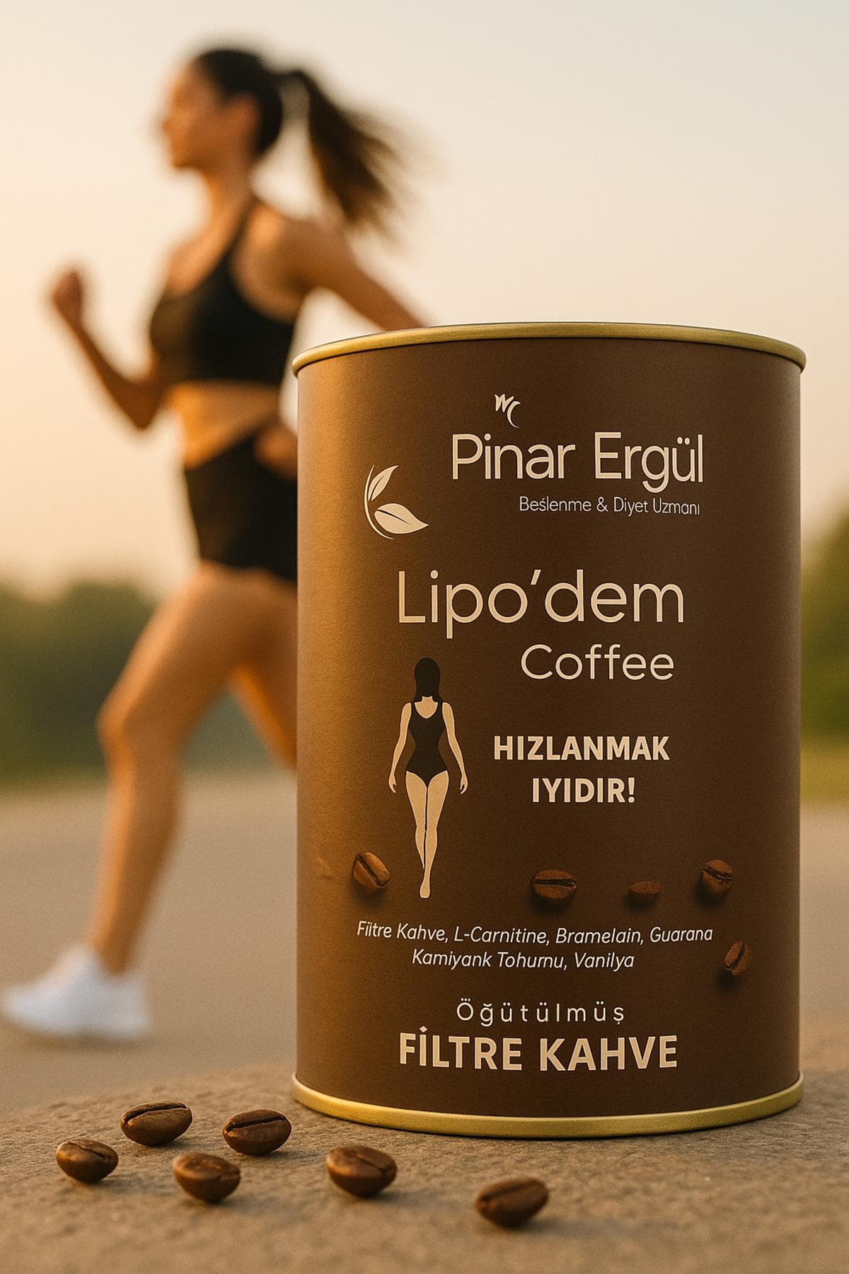LIPO'DEM WELLNESS L-Carnitine, Saveur Vanille, Café Filtre Fit Form