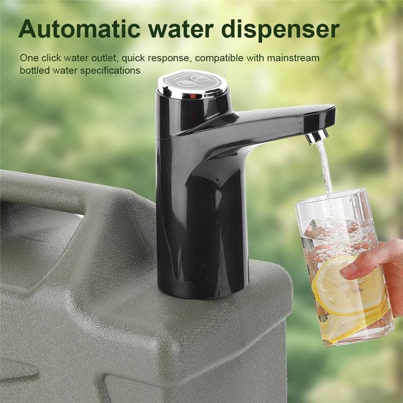 Bouteille d'eau d'extérieur 11L Grande capacité Boucle d'eau de camping avec robinet Pompe à eau électrique rechargeable par USB Réservoir d'eau