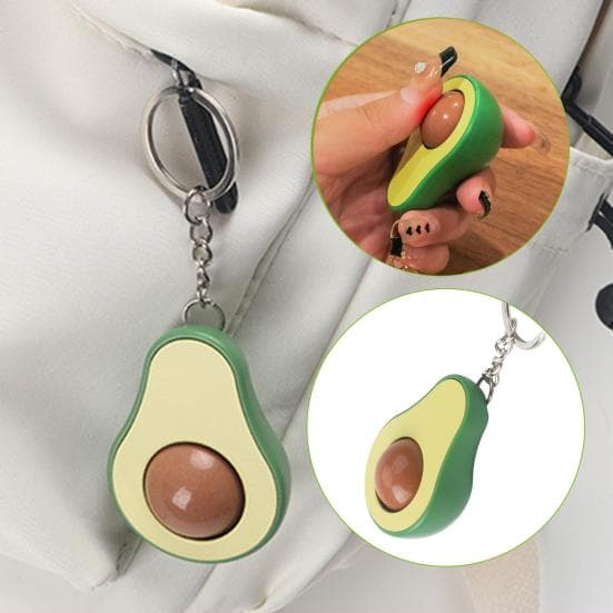 Porte-clés avocat, jouet Fidget avec boule roulante, soulagement du stress, rouleau de fruits portable, perle de Massage, jouet sensoriel, pendentif,