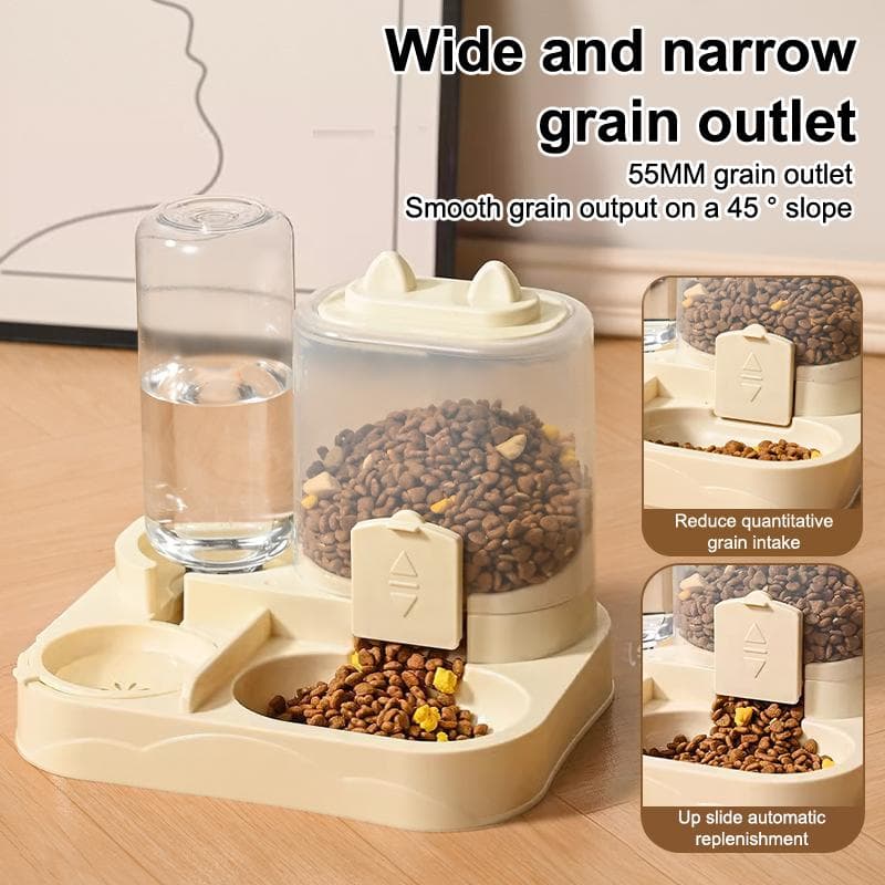 Distributeur Automatique à Gravité pour Chien Chat Bol à Nourriture avec Distributeur d'Eau Grande Capacité Distributeur de Stockage d'Aliments