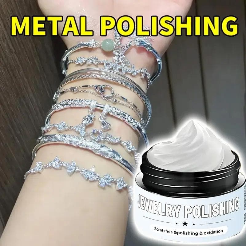 Polissage de Bijoux-Éliminer l'Oxydation et le Ternissement, Restaurer l'Éclat des Bagues et Bracelets Dorés Argentés-Crème à Polir les Bijoux,