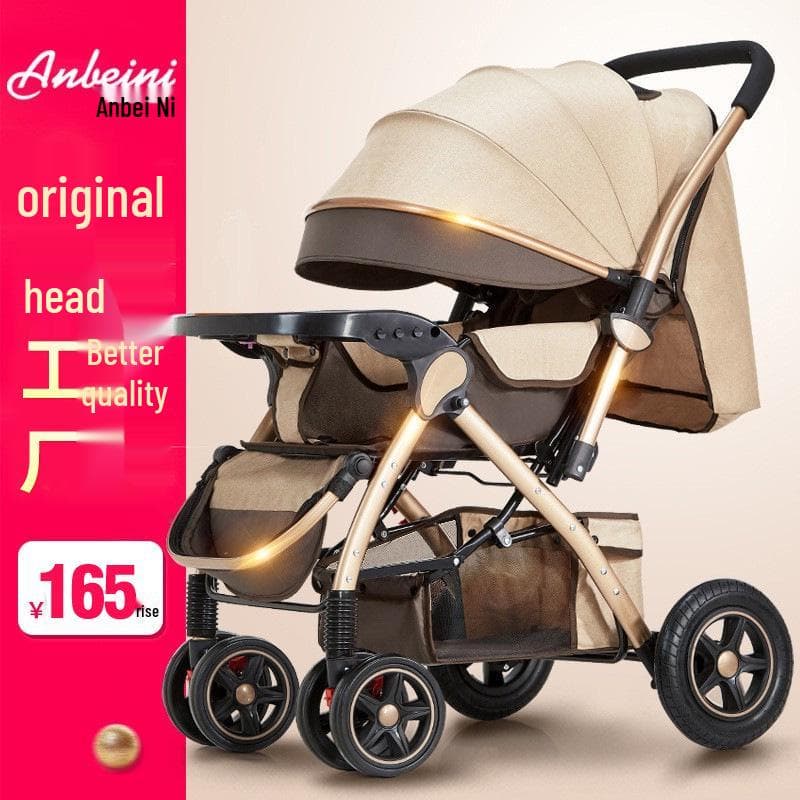 Poussette Légère Pliable pour Bébé et Tout-Petit avec Inclinaison et Conception Haute