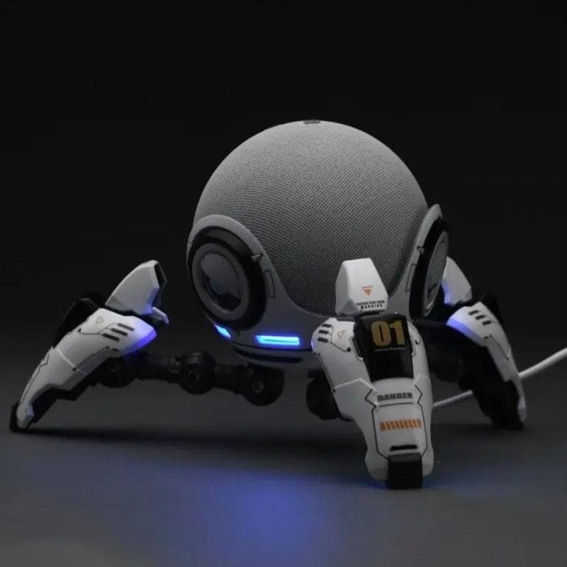 Support pour Homepod Mini pour Echo Dot 4ème/5ème Gén, Support d'Enceinte de Bureau Alexa Dot 4ème/5ème Gén Économiseur d'Espace blanc