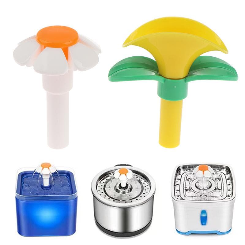 Tête d'embout floral de rechange pour fontaine à chat pour distributeur d'eau à dessus cubique rond