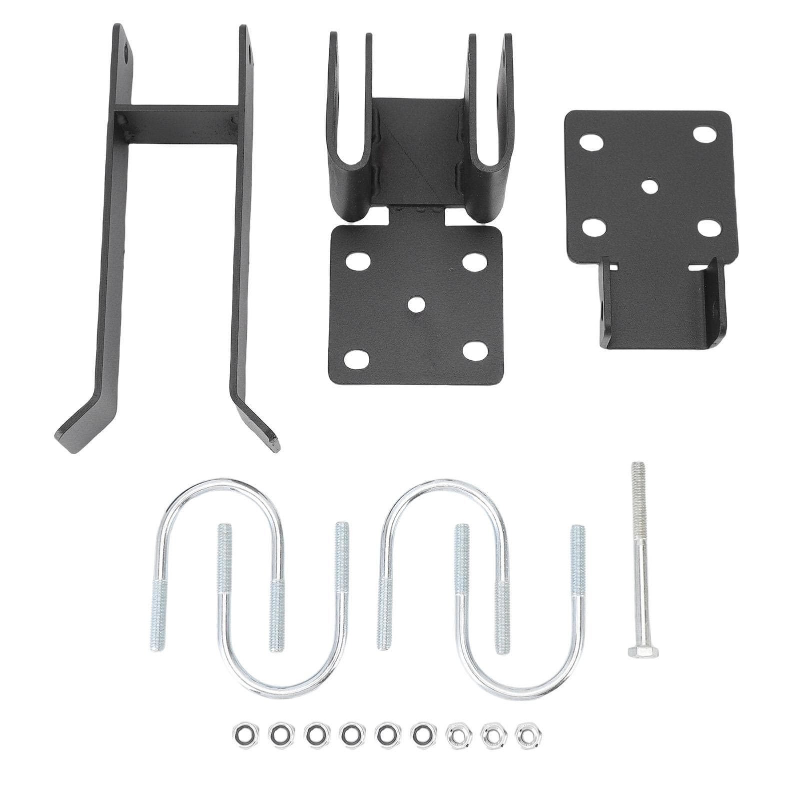 Loquet de Portail en Maille Chaînée Acier au Carbone Bras Robuste Loquet de Portail Double pour Cadre de Porte à Tube Rond de 1,375 po