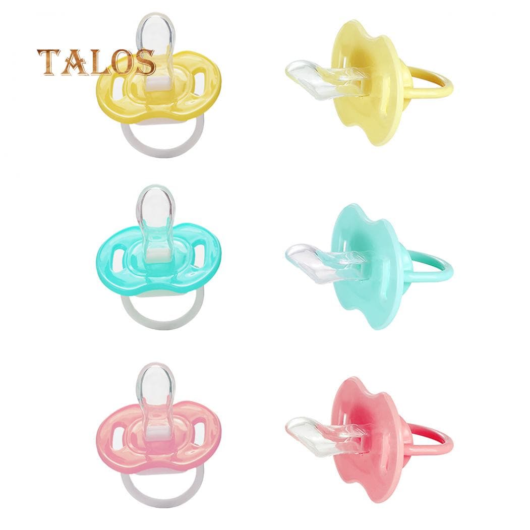 TALOS Bébé Bébé Sécurité Silicone Factice Sucette Dentition Sucette Sommeil Pouce Mamelon rose