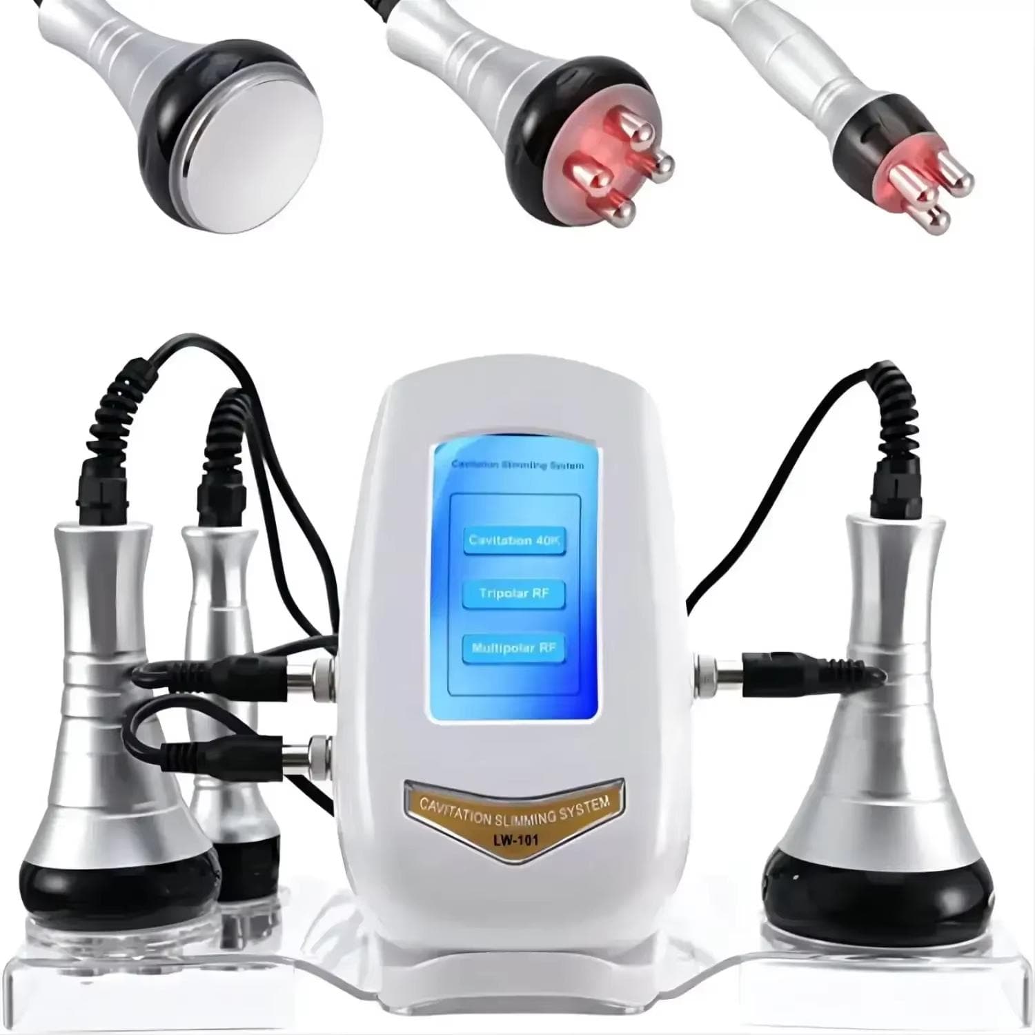 Outil Ultrasonique de Cavitation 40K 3 en 1 - Machine Minceur Corporelle à Fréquence Multipolaire pour Réjuvénation Anti-Rides & Raffermissement