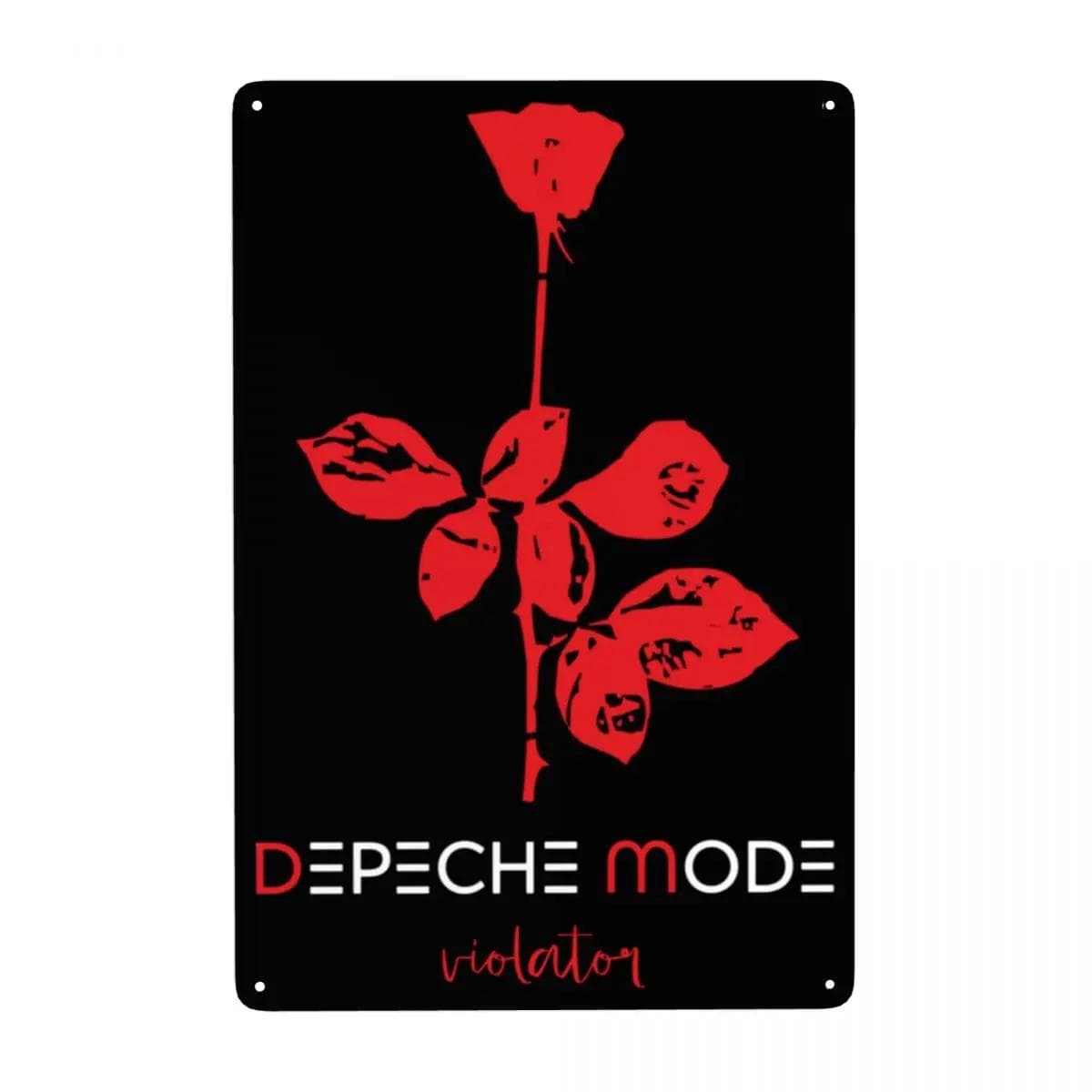 Rock Électronique Depeche Cool Mode Panneau en Métal Étain Plaque Vintage Personnalisée pour Portail Jardin Cour Cave d'Homme Décoration Murale