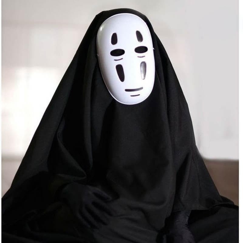 Costume de Cosplay sans visage pour homme, avec masque, gants pour Halloween, Costume Anime Miyazaki Hayao, cape sans visage cm