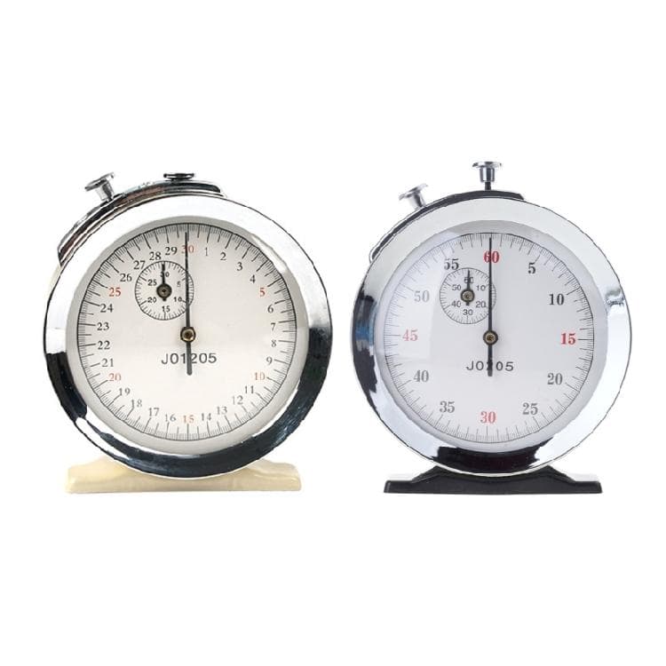 Chronomètre Mécanique Polyvalent Minuteur Métallique Arrêt d'Horloge Chronomètre Pédagogique pour Expériences de Physique Entraînement