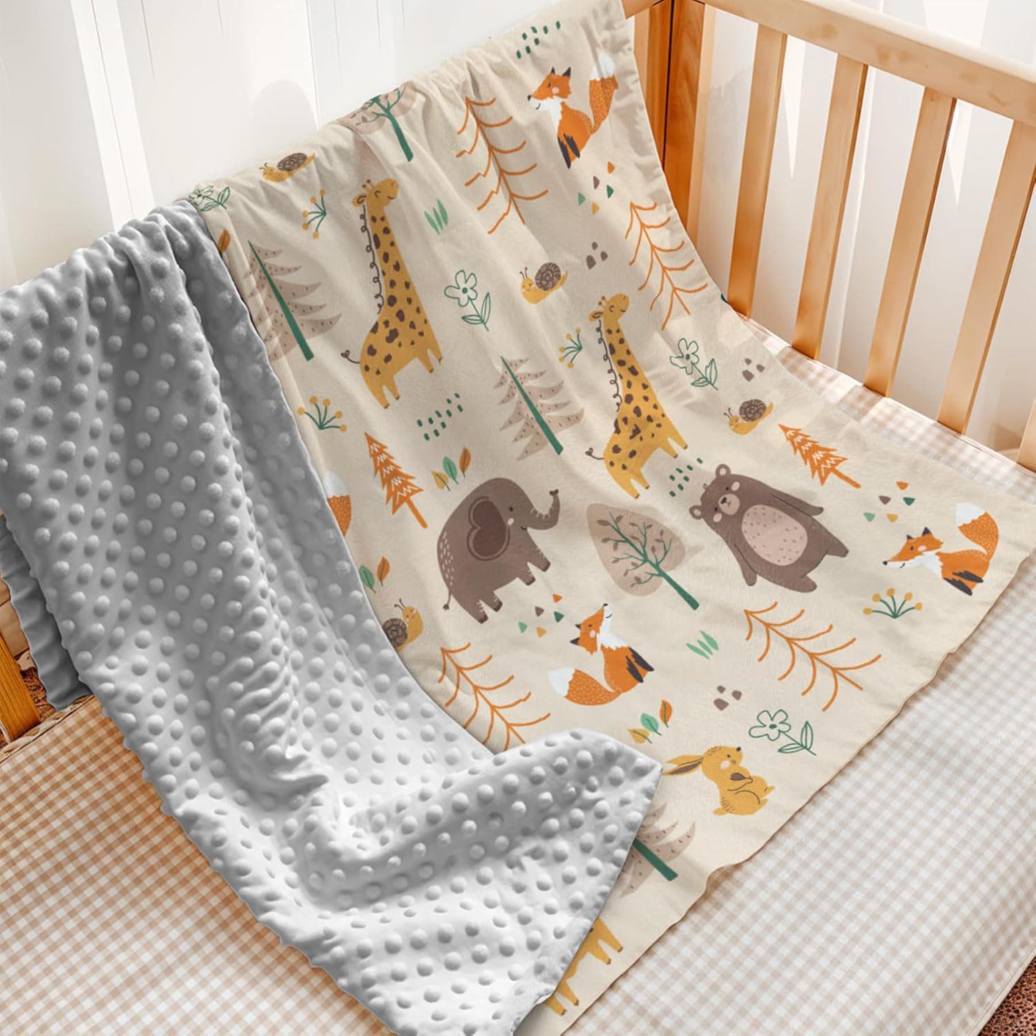 Couverture pour bébé Doudou imprimée: Couverture Confort en Polaire pour Tout-Petits