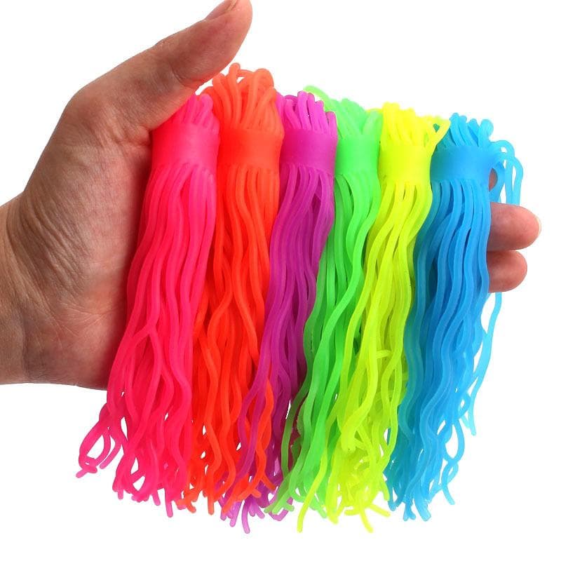 Corde élastique extensible lumineuse en TPR pour nouilles spaghetti italiennes, jouets Fidget pour évacuer la tension et la décompression pour