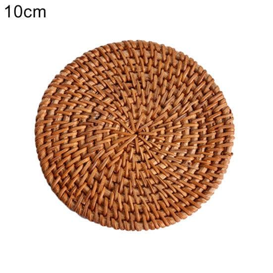 Dessous de plat en rotin fait à la main avec isolation thermique, set de table, accessoire de cuisine
