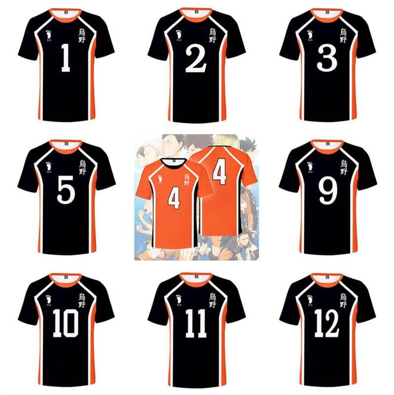 Nouveau Anime Haikyuu Cosplay Costume Hinata Shoyo 3d t-shirt Karasuno lycée volley-ball hauts Kageyama Tobio sweat-shirt adolescent cm