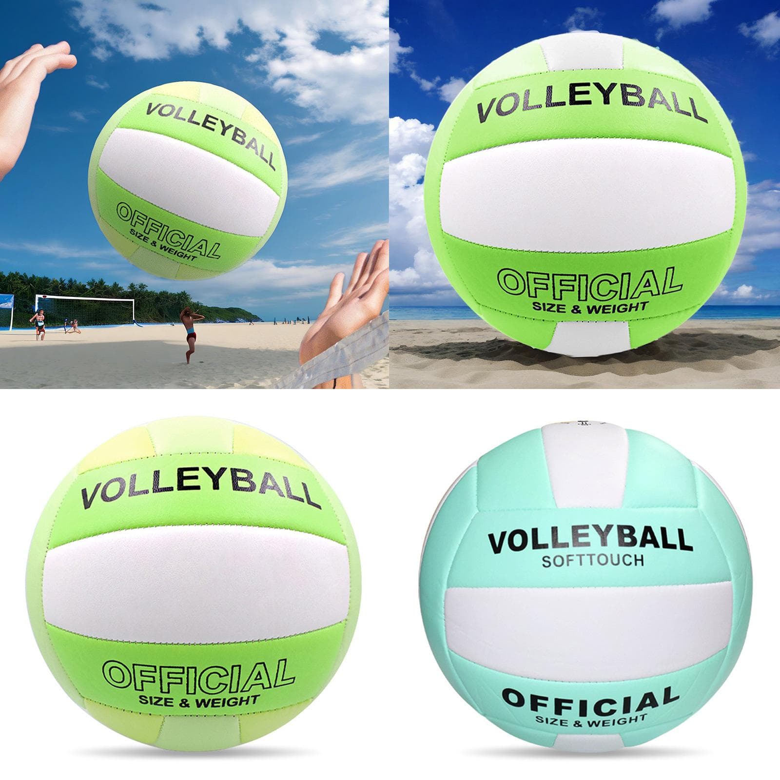 Volley-ball de plage Taille officielle 5 Volley-ball souple Sports de sable Ballon en PU Volley-ball Entraînement professionnel Match Ballon de jeu