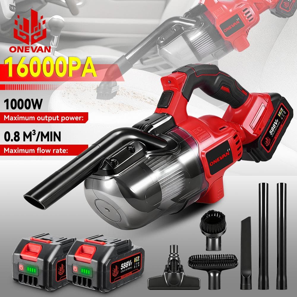 Aspirateur électrique ONEVAN 16KPA 6 en 1 Sans fil Portable Aspirateur domestique Outil de nettoyage de sol et poils d'animaux Pour batterie Makita
