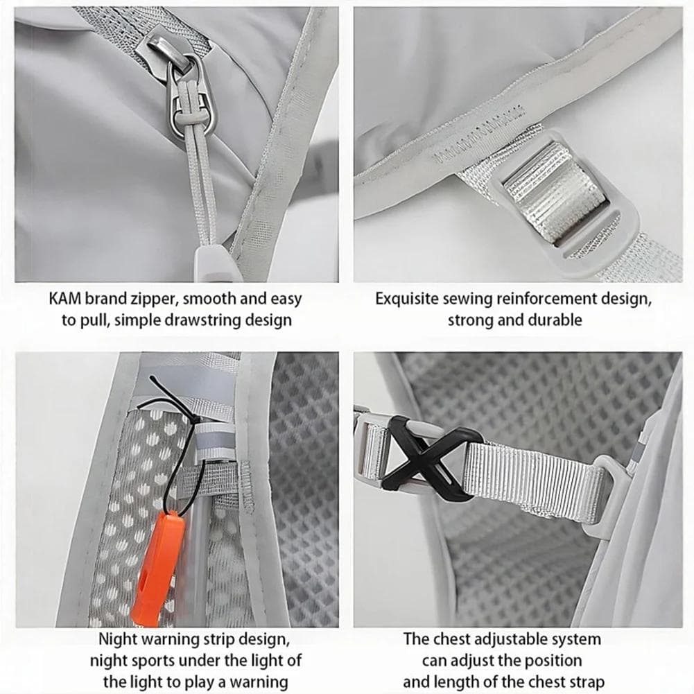 Gilet d'hydratation ultra-léger respirant pour cyclisme, course à pied, sac à dos avec poche à eau pour randonnée en extérieur, marathon,