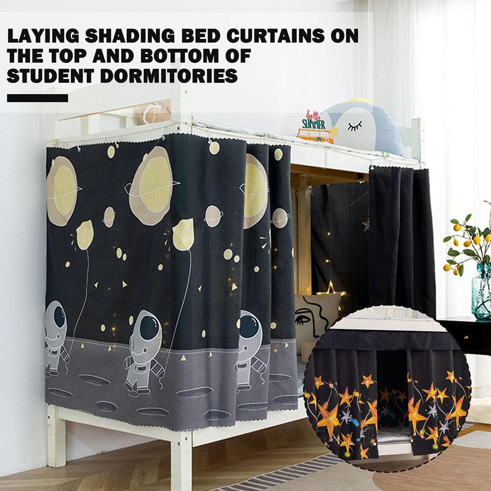 Rideau de lit universel pour étudiant Protection d'espace privé Rideau de lit superposé pour dortoir Installation facile Rideau ombragé