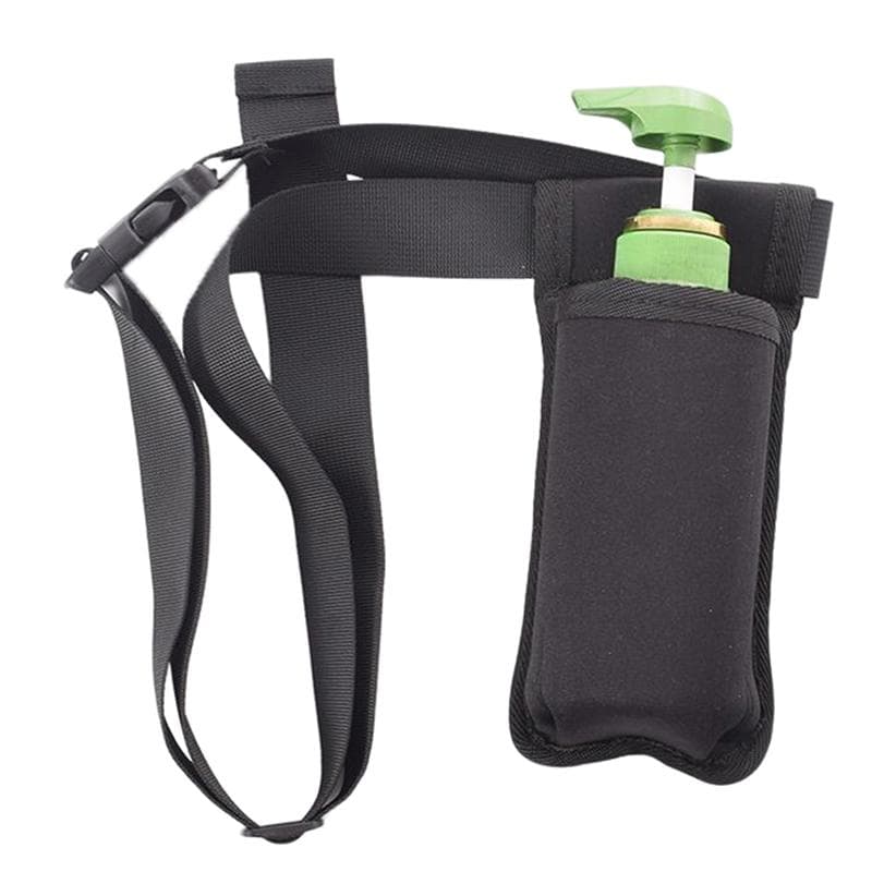 1 étui pour bouteille de massage, distributeur d'huile, de lotion, d'essence, de ceinture, sac