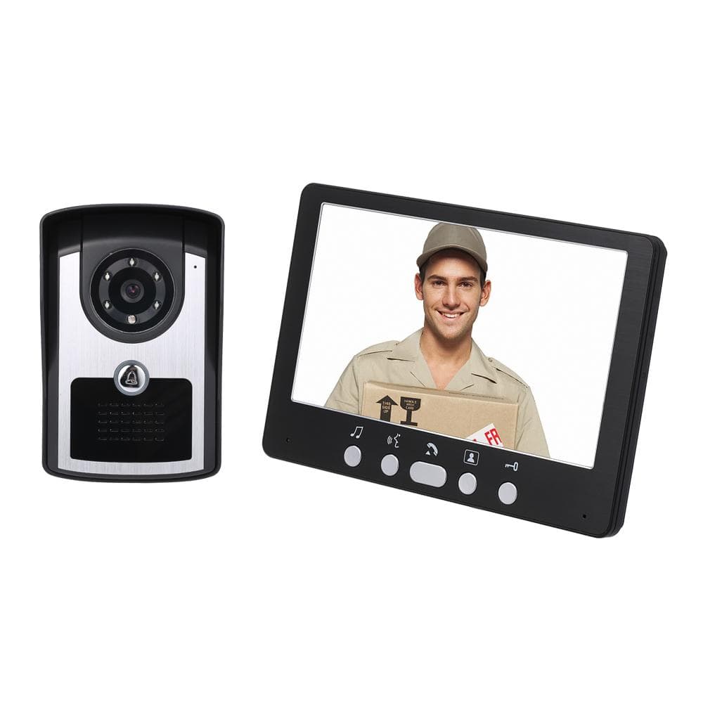 Moniteur de 7 pouces, caméra HD, visiophone, sonnette, système d'interphone, Vision nocturne IR, sonnette filaire