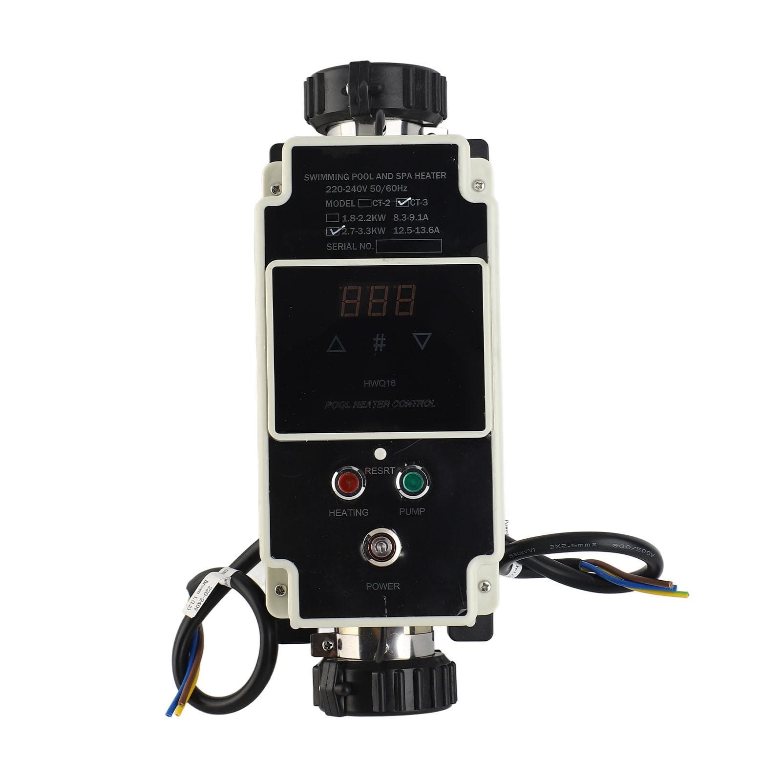 Chauffe-eau électrique pour piscine de 2,7 à 3,3 kW, thermostat pour spa avec affichage numérique