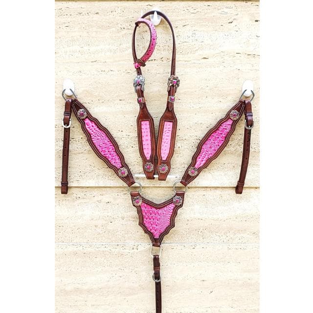 WILDRACE Selle d'équitation Premium Tack Western Cuir Têtière Collier de poitrine