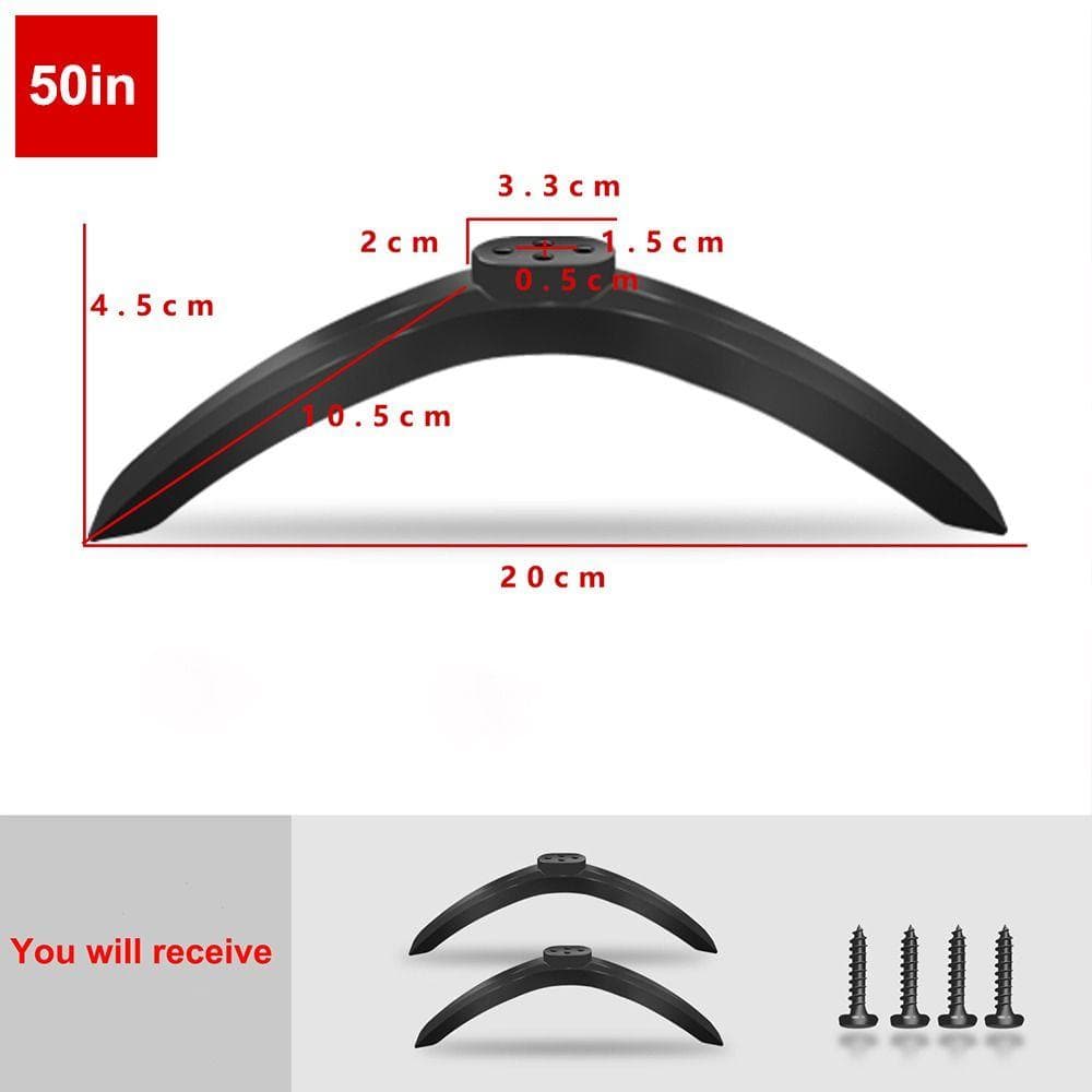 Nouveau support de pied de table TV universel avec vis Noir Pied de table pour télévision Matériel réglable Chambre à coucher