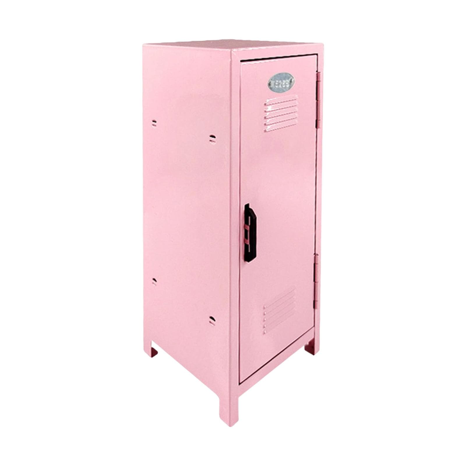 Armoire de rangement pour maquillage autoportante avec serrure, meuble de chevet, boîte de rangement pour comptoir, salon, bureau ou cuisine. violet