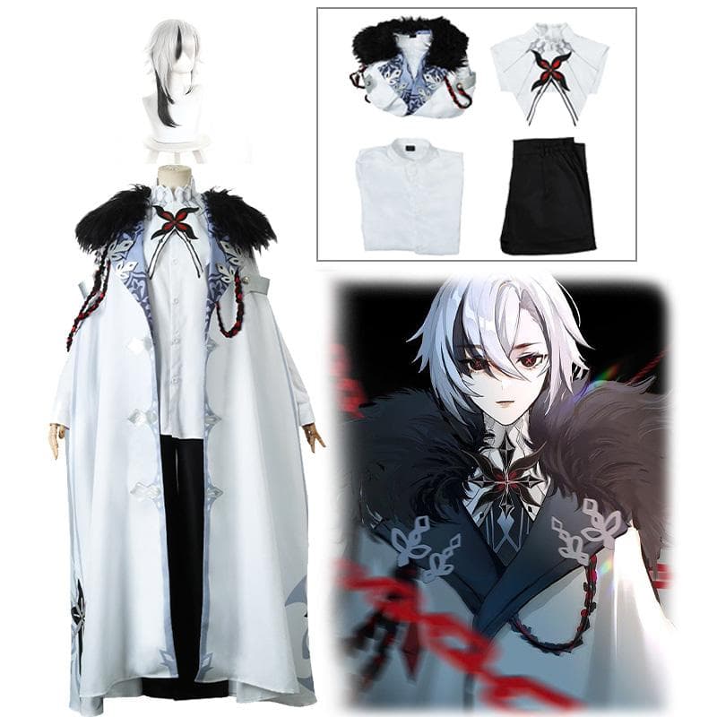 Cape de cosplay de jeu Anime Fatui le valet Arlecchino, vêtements d'halloween, uniforme, nouvelle peau cm