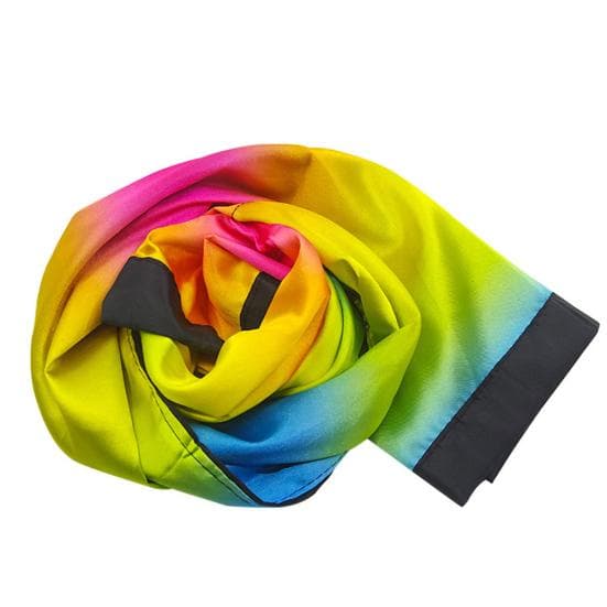 Foulard Magique Changeant de Couleur Noir à Serpentin Arc-en-ciel Tour Magicien de Scène