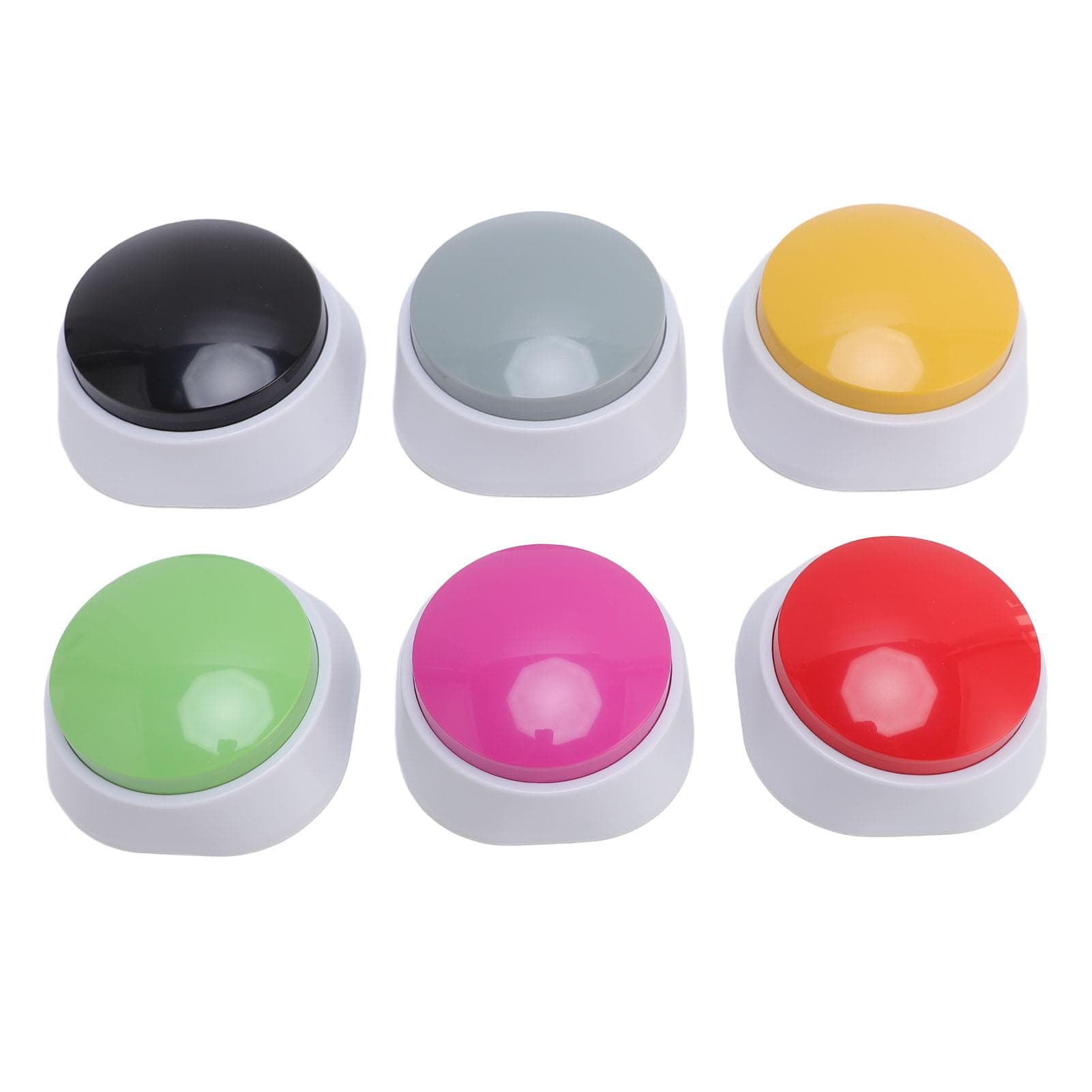 6 PCS Boutons d'enregistrement vocal Enregistrement clair de 30 secondes Multifonctionnel Voix Animal de compagnie Buzzer Entraînement