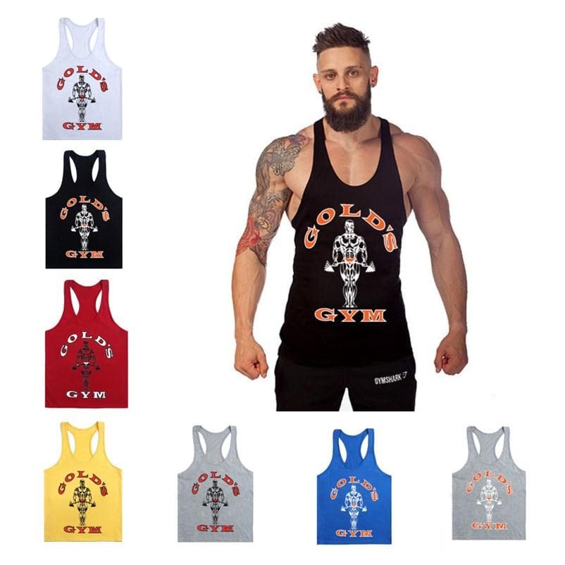 Débardeur sans manches homme Europe Golds Vest Musculation et Fitness cm bleu