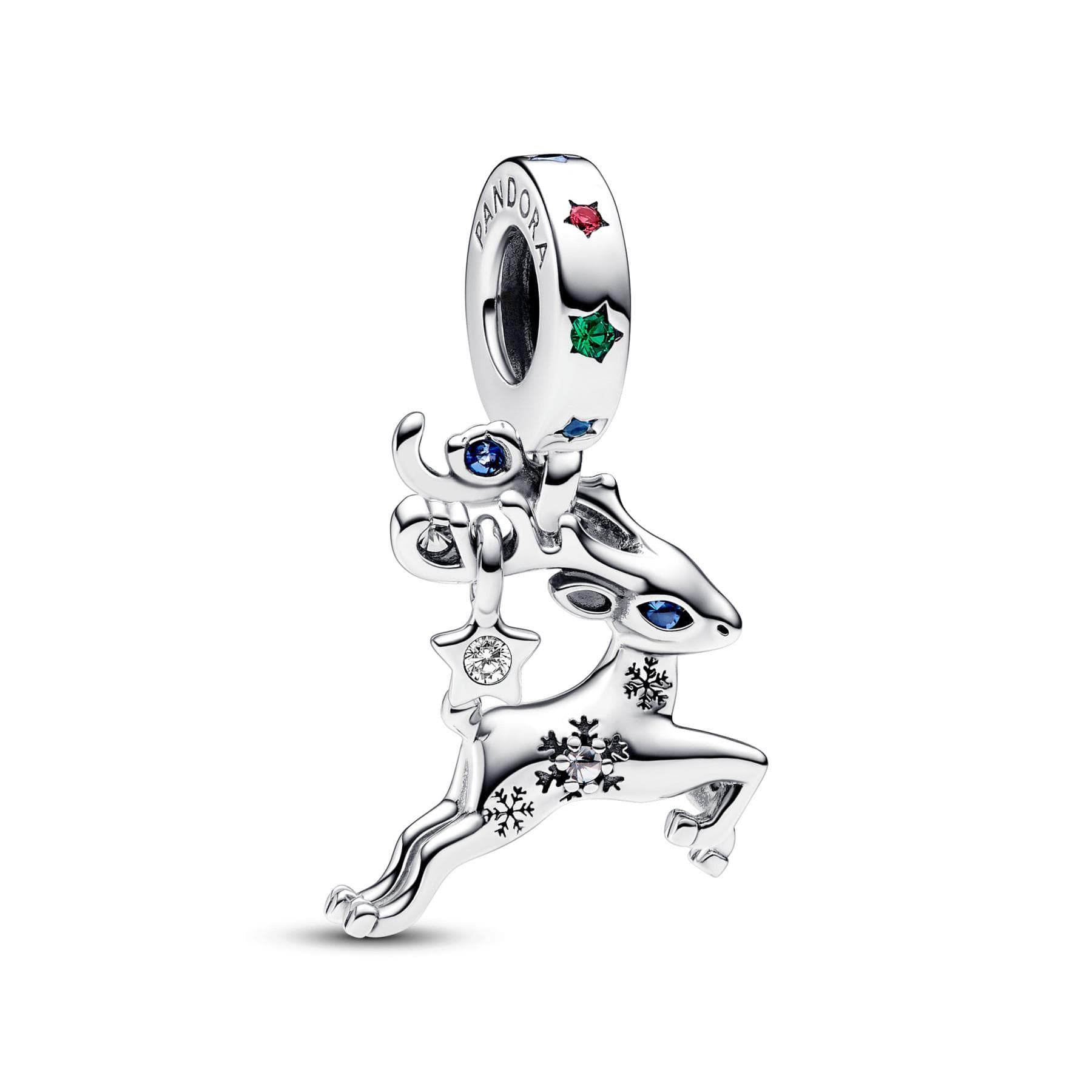 Charme pendant Renne Magique de Noël Pandora argenté