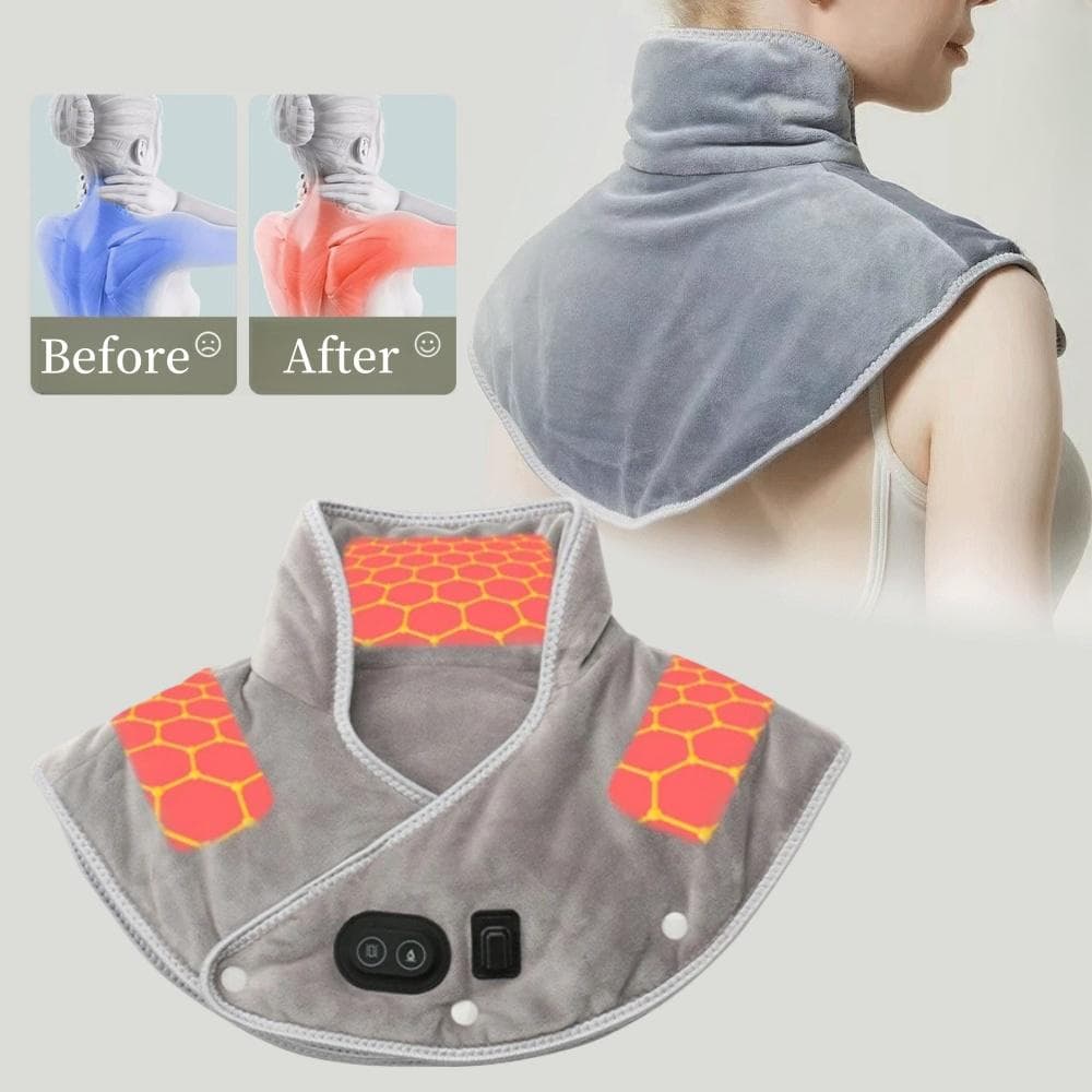 Coussin chauffant électrique pour les épaules et le cou, masseur USB, attelle cervicale, compresse thermique, soulage la douleur, la fatigue, outil