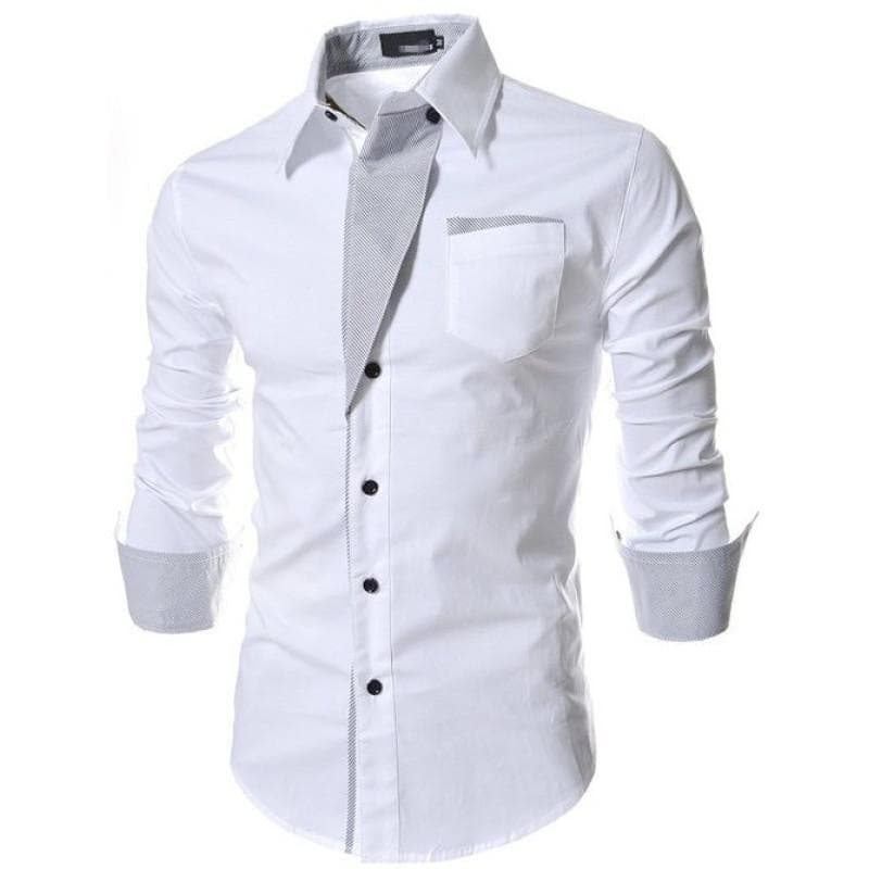 Chemise d'affaires à manches longues pour hommes, chemise décontractée respirante, chemise de grande taille cm bleu