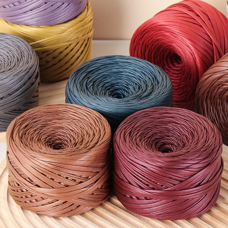 200g/Rouleau Fil de Cuir Artificiel Nappa Mat pour Tricot Crochet DIY Fil pour Sacs Chaussures Artisanat faits main