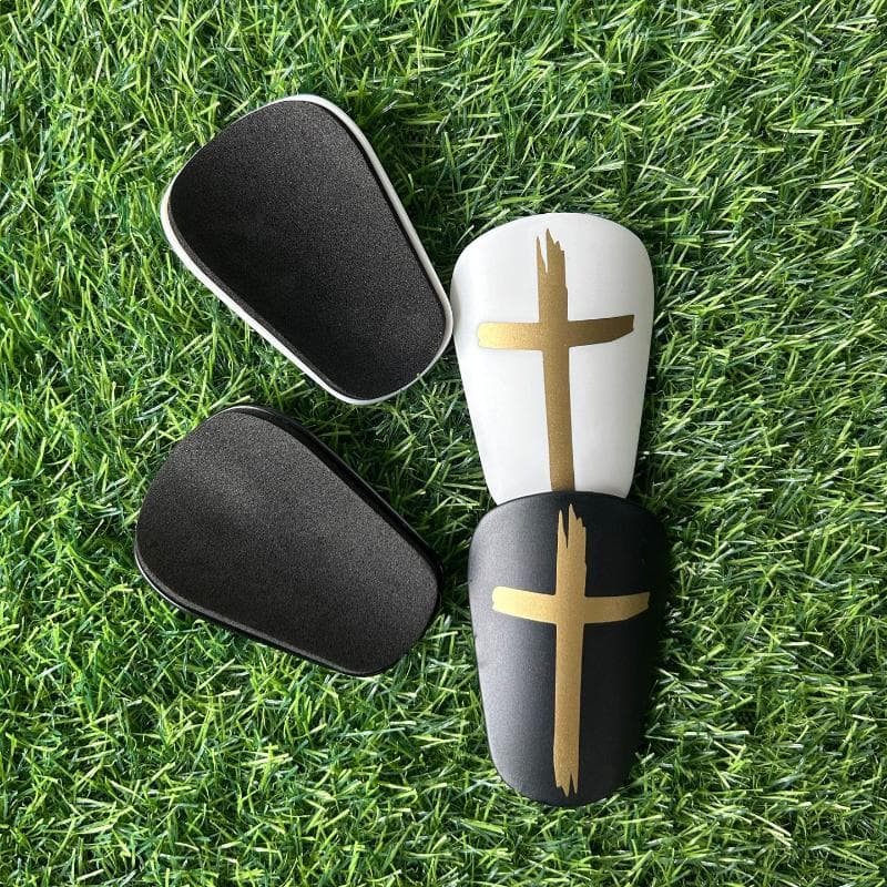 2 Pièces Protège-Tibias de Football Absorbeurs de Chocs Petits Protège-Jambes Protecteurs Légers Football Protège-Tibias Miniatures noir