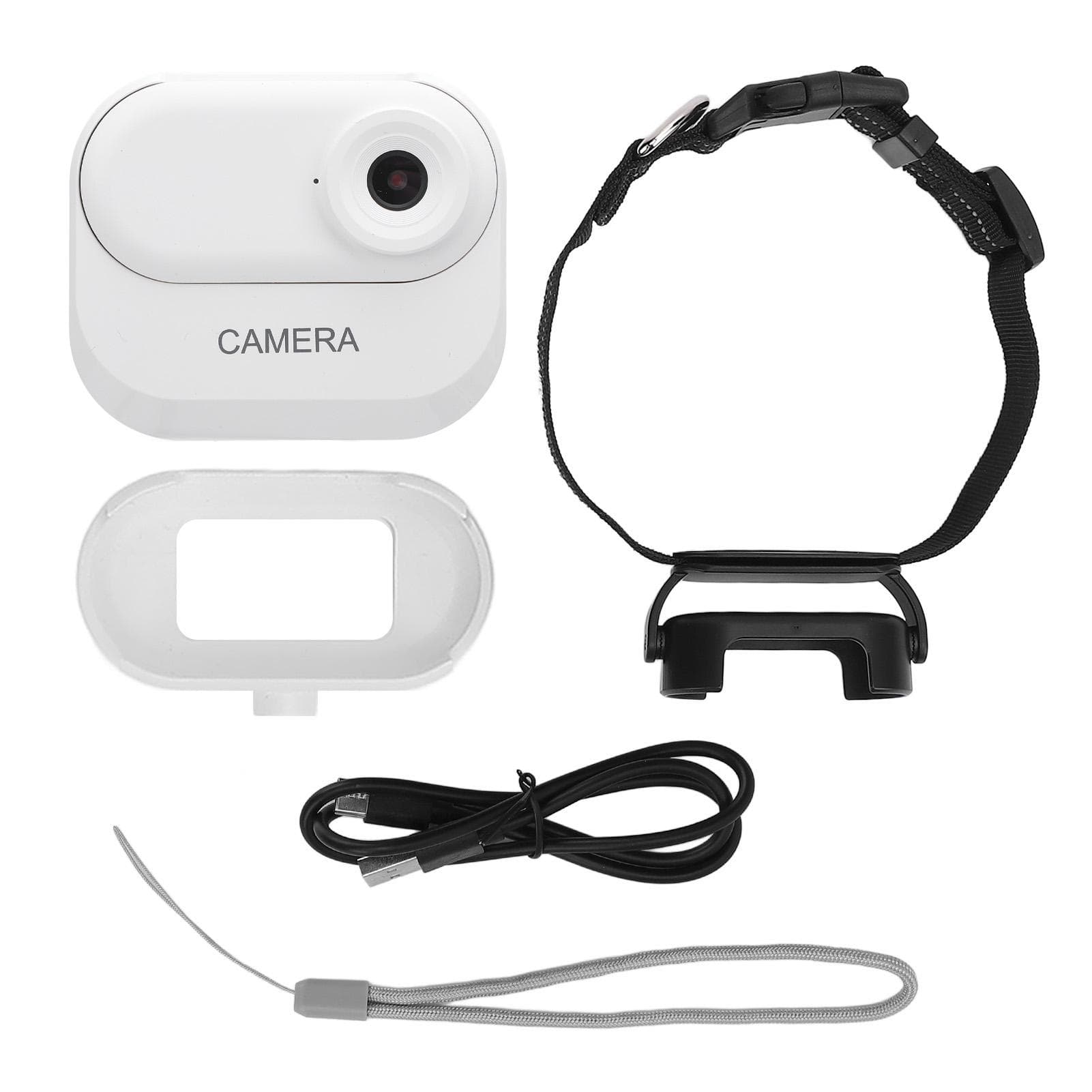 Caméra pour animaux de compagnie avec collier 1080P Anti-secousse Écran couleur IPS HD 0,96 pouce Grand angle Caméra de sport pour animaux de