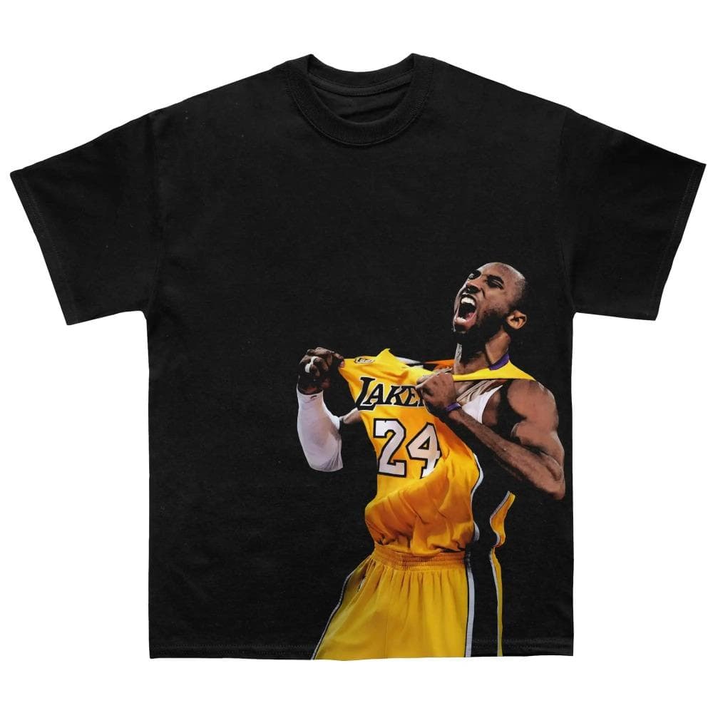 T-shirt Oversize Classique Célébration Kobe Bryant Los Angeles Lakers #24, T-shirt Graphique Légende NBA, Haut Casual Mixte cm