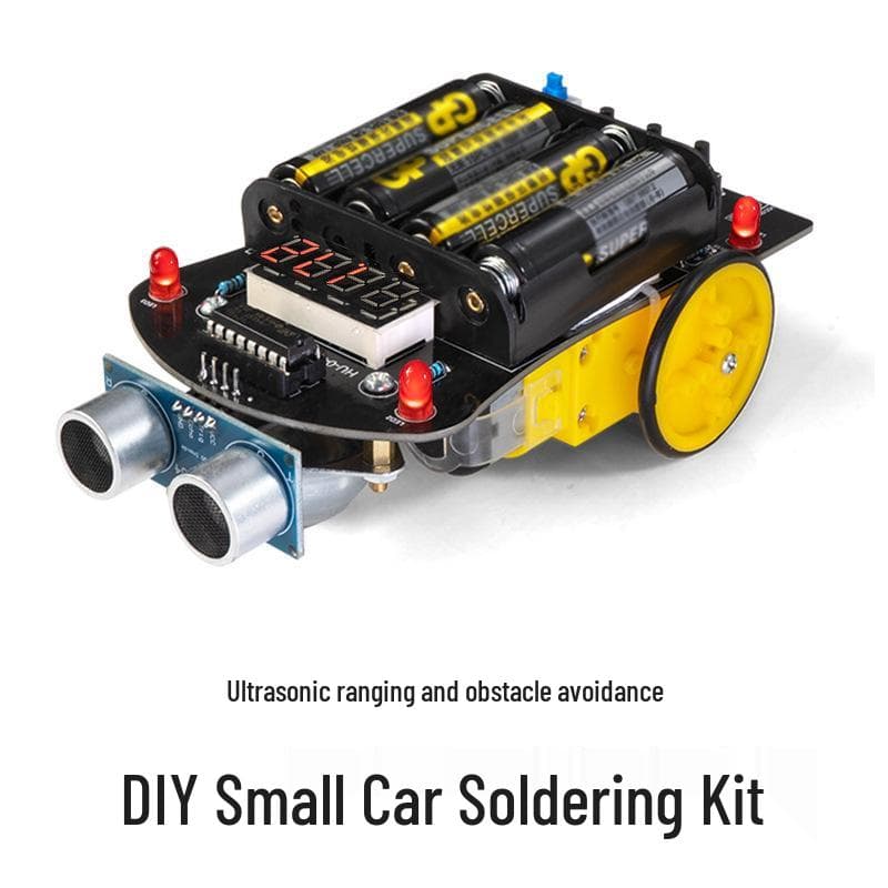 Kit DIY Voiture Intelligente Microcontrôleur 51: Robot à ultrasons d'évitement d'obstacles et à télémétrie automatique