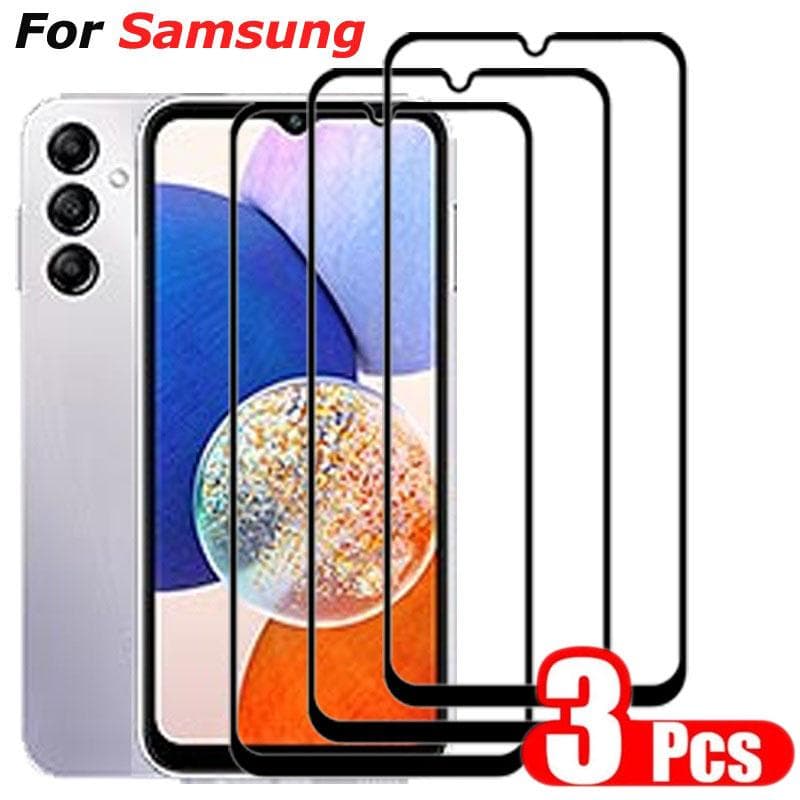 Lot de 3 films de protection d'écran en verre trempé pour Samsung Galaxy A14 A15 A06 A16 A54 A24 A34 A03 A05 A13 A23 A33 A53 A52 A73 A12 5G M35 M15