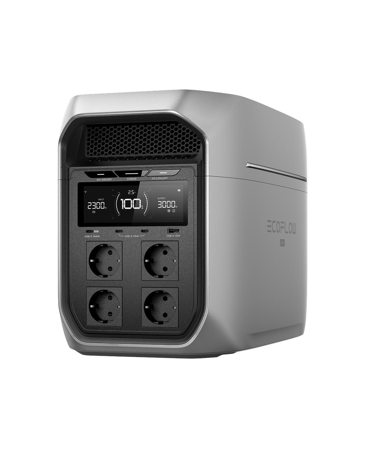[Pré-commande] Station d'énergie portable ECOFLOW DELTA 3 Max Plus, 2048 Wh, Capacité extensible jusqu'à 10 kWh, Sortie AC 3000 W, Chargement de 0