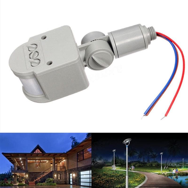 LED extérieur 85-265 V infrarouge PIR détecteur de mouvement détecteur interrupteur d'éclairage mural grise