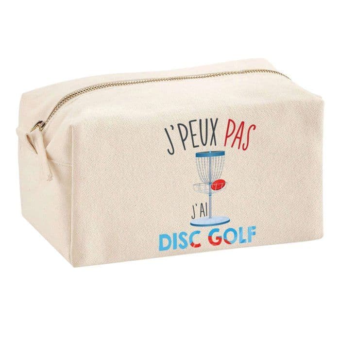 Trousse multifonction J'peux pas Disc Golf Cadeau Anniversaire Noël Idée Personnalisé Original | Trousse Scolaire Fournitures Bureau pur
