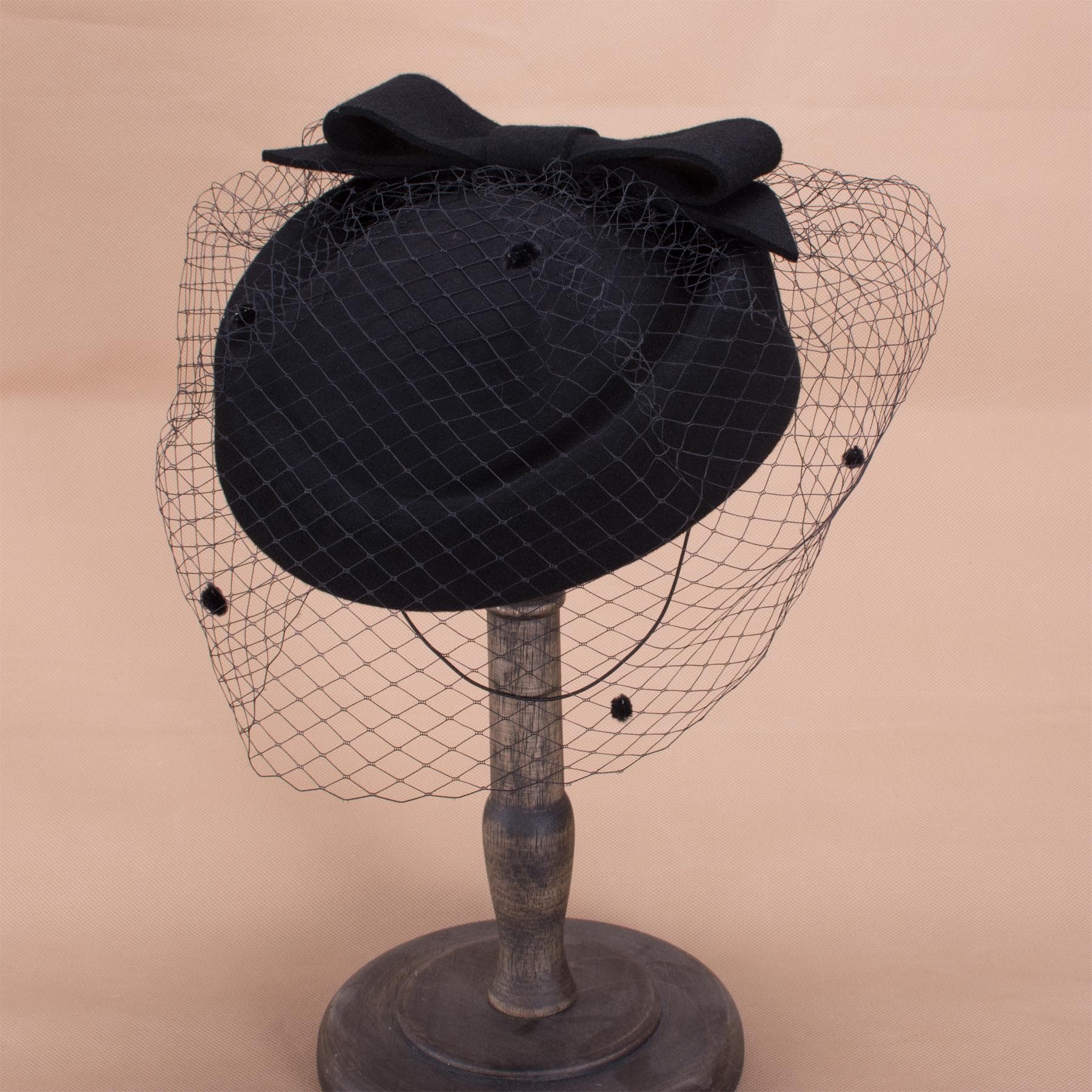 Lawliet – Béret d'hiver en feutre 100 % laine pour femme, chapeau pilulier, idéal pour un événement, une église ou une soirée thé, T311