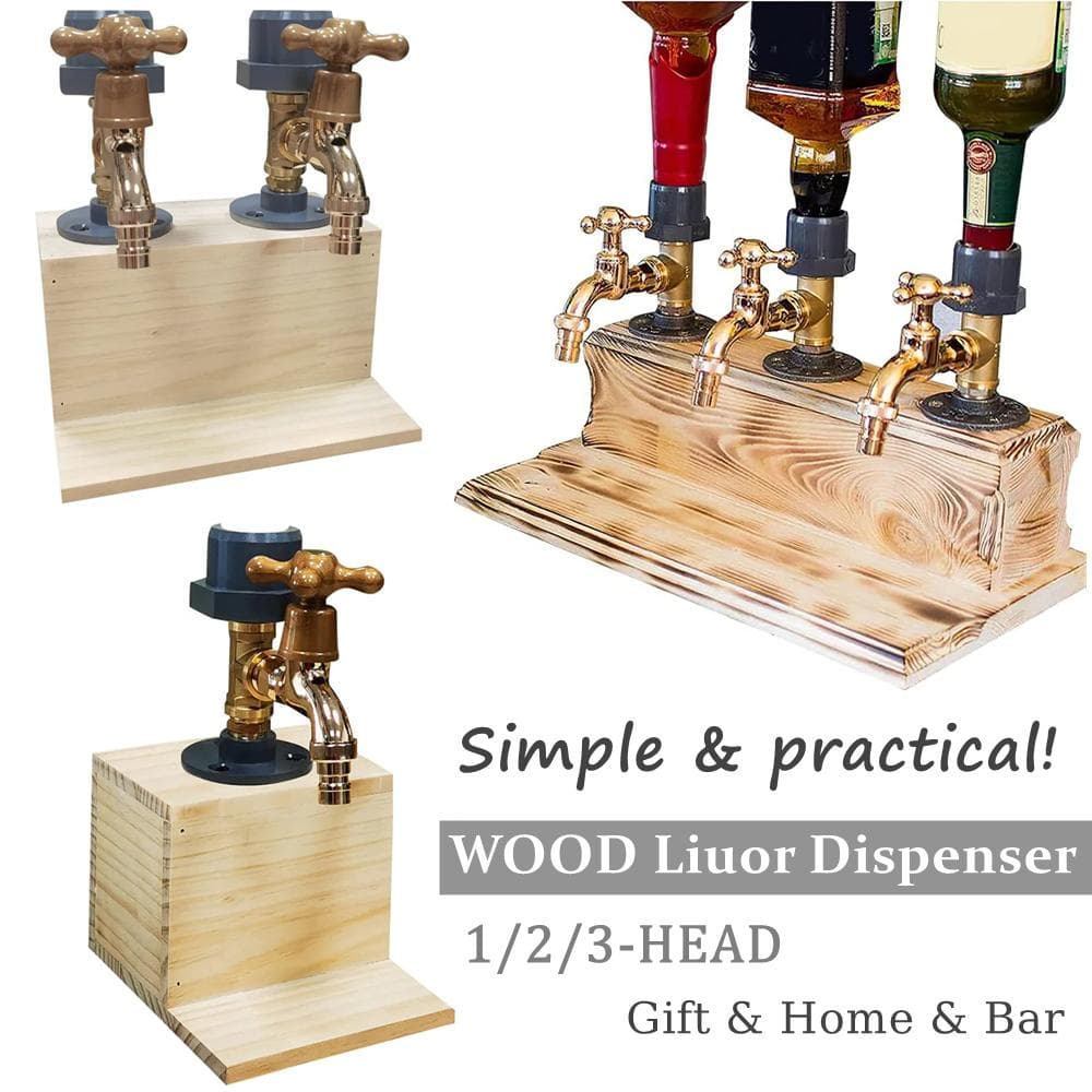 Distributeur de Boissons Alcoolisées en Forme de Robinet, Distributeur de Shots de Bière en Bois pour Bar Maison, Cadeau pour Homme pour Papa
