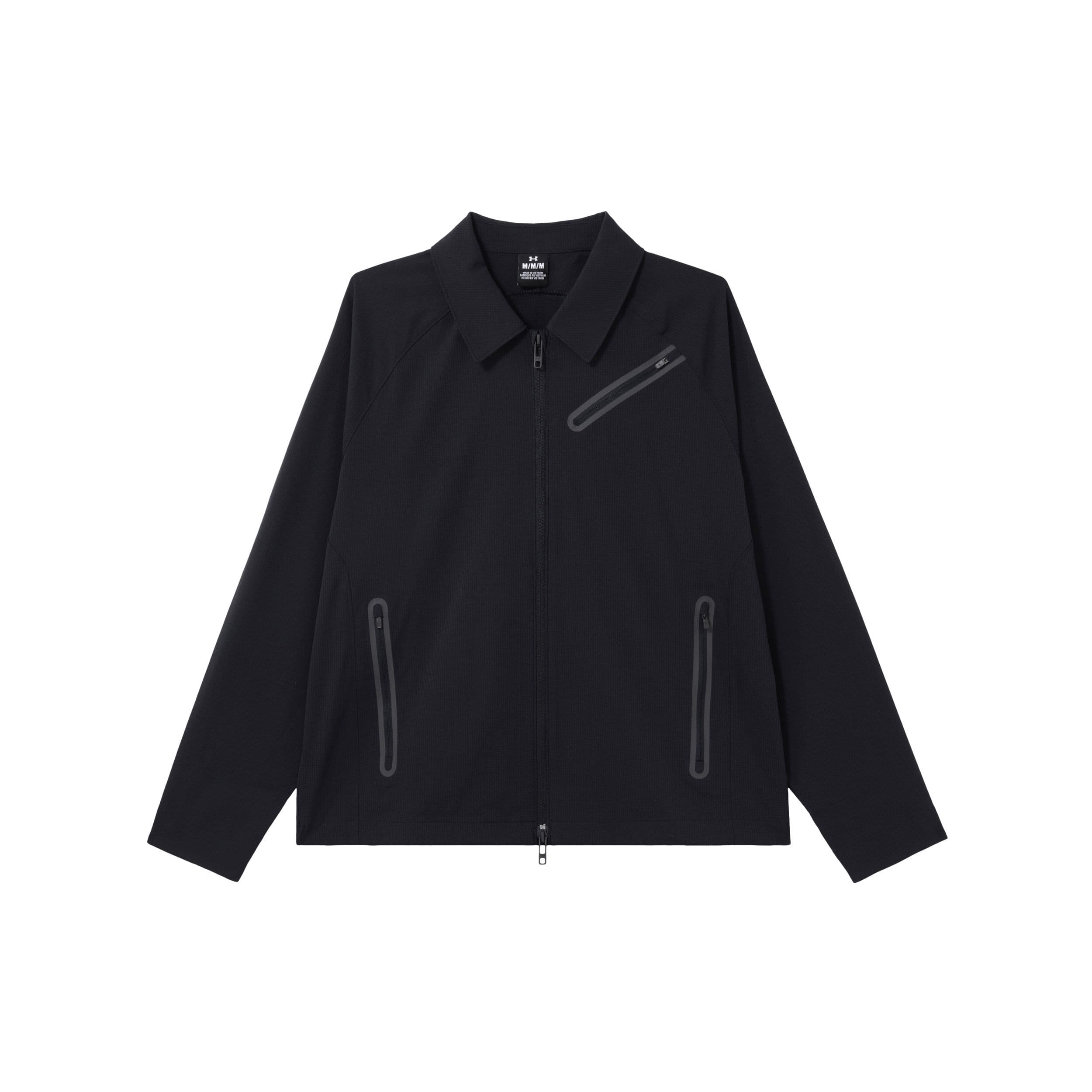 Veste zippée à col montant manches longues couleur unie Under Armour Homme Vêtements d'extérieur Noir 1383029-001 cm