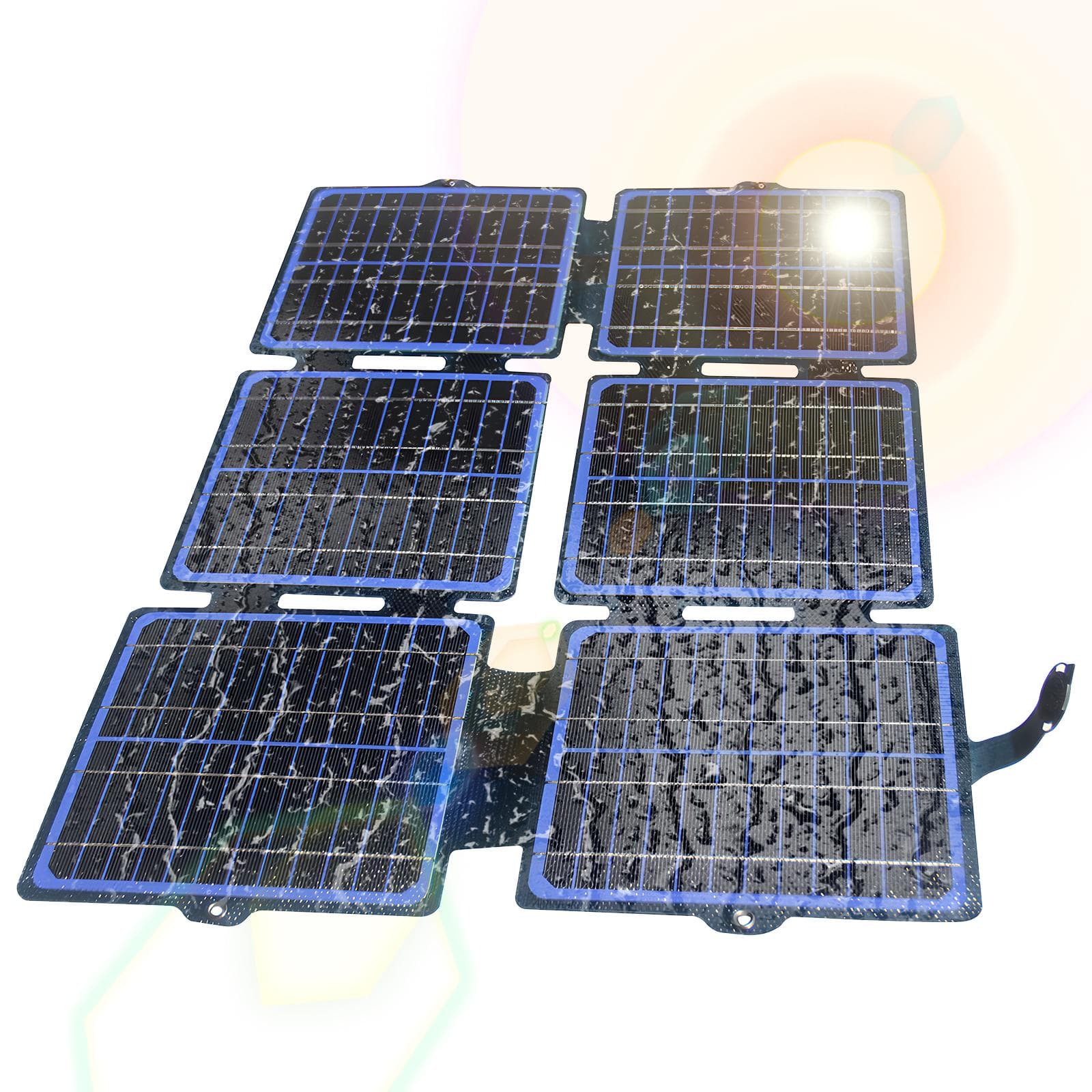 Panneau solaire portable 30 watts IPX6 étanche ETFE monocristallin pliable panneau solaire chargeur avec bleu