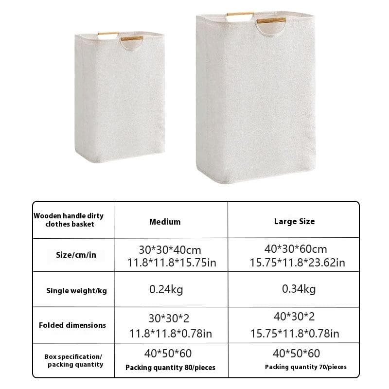 Panier à linge pliable avec poignées Grand panier de rangement pliable en tissu de lin pour vêtements, jouets, organisateur pour salle de bain